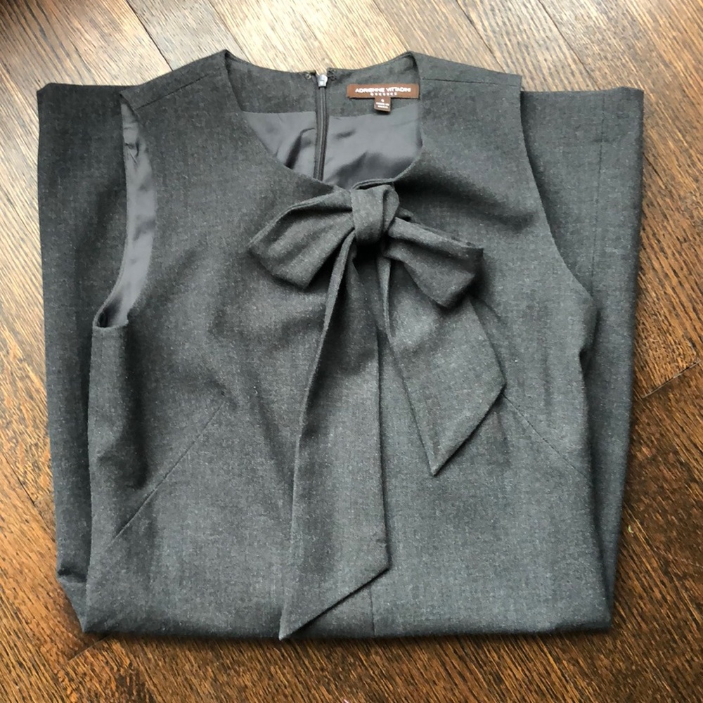 Charcoal gray neck tie dress